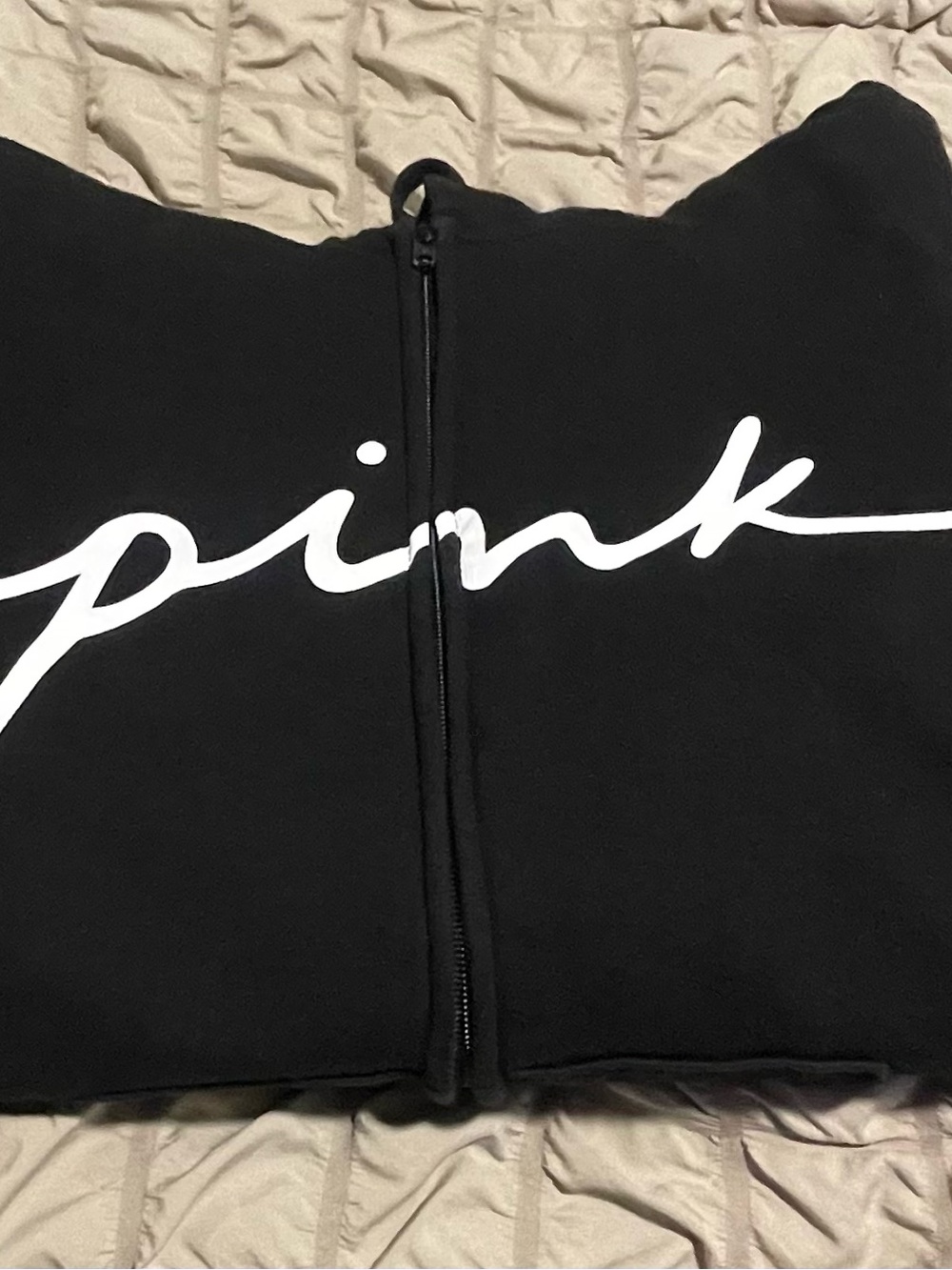 PINK Victoria's Secret Black Logo full zip